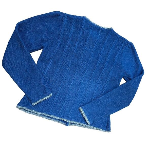 Vintage Cambridge Spirit 3D Knit Wool Grannycore Grandmacore Button Cardigan - Picture 2 of 6